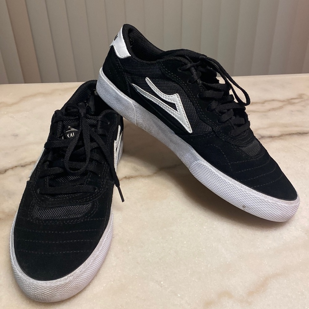 Lakai Cambridge Pro Skate Shoes - Black Suede/White - 8 Men’s US